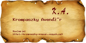 Krompaszky Avenár névjegykártya